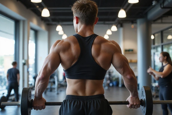 Imagen de una persona en un gimnasio realizando ejercicio